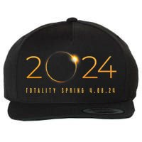 2024 Solar Eclipse American Totality Spring 4.08.24 Wool Snapback Cap
