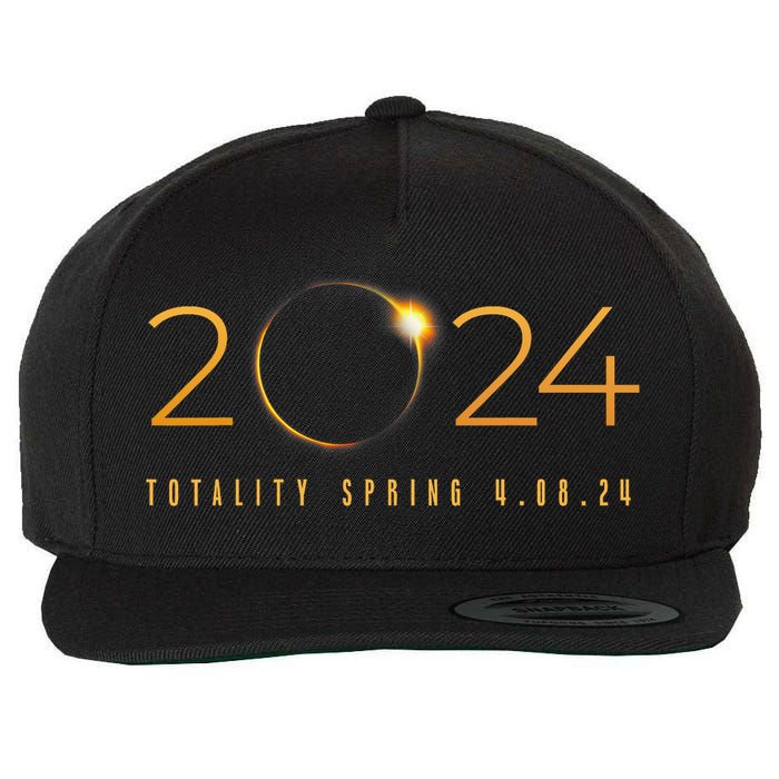 2024 Solar Eclipse American Totality Spring 4.08.24 Wool Snapback Cap