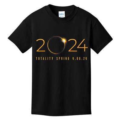 2024 Solar Eclipse American Totality Spring 4.08.24 Kids T-Shirt