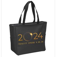 2024 Solar Eclipse American Totality Spring 4.08.24 Zip Tote Bag
