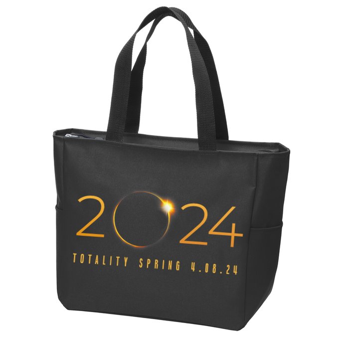 2024 Solar Eclipse American Totality Spring 4.08.24 Zip Tote Bag
