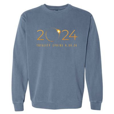 2024 Solar Eclipse American Totality Spring 4.08.24 Garment-Dyed Sweatshirt