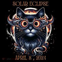 2024 Solar Eclipse Fantasy Cat Wearing Solar Eclipse Glasses Flexfit Unipanel Trucker Cap