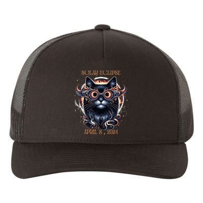 2024 Solar Eclipse Fantasy Cat Wearing Solar Eclipse Glasses Yupoong Adult 5-Panel Trucker Hat