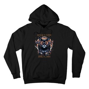 2024 Solar Eclipse Fantasy Cat Wearing Solar Eclipse Glasses Hoodie