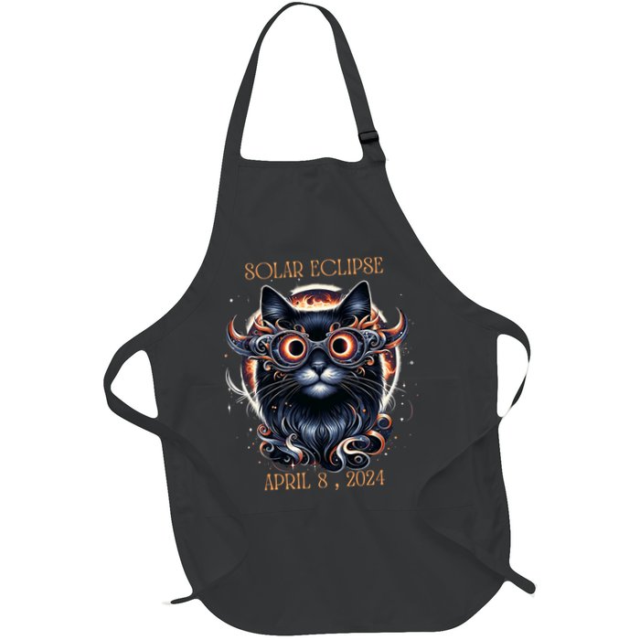 2024 Solar Eclipse Fantasy Cat Wearing Solar Eclipse Glasses Apron