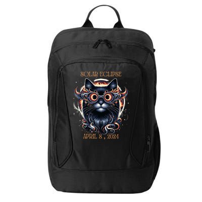 2024 Solar Eclipse Fantasy Cat Wearing Solar Eclipse Glasses City Backpack