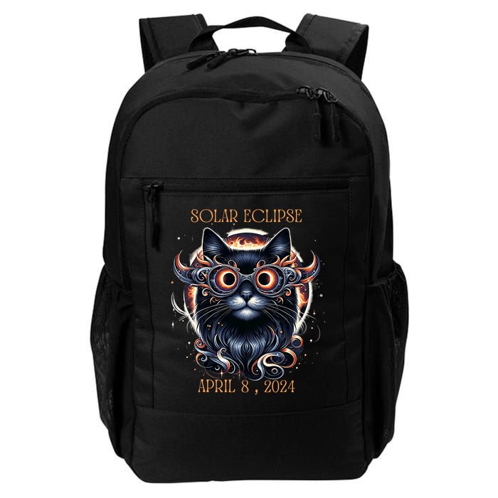 2024 Solar Eclipse Fantasy Cat Wearing Solar Eclipse Glasses Backpack