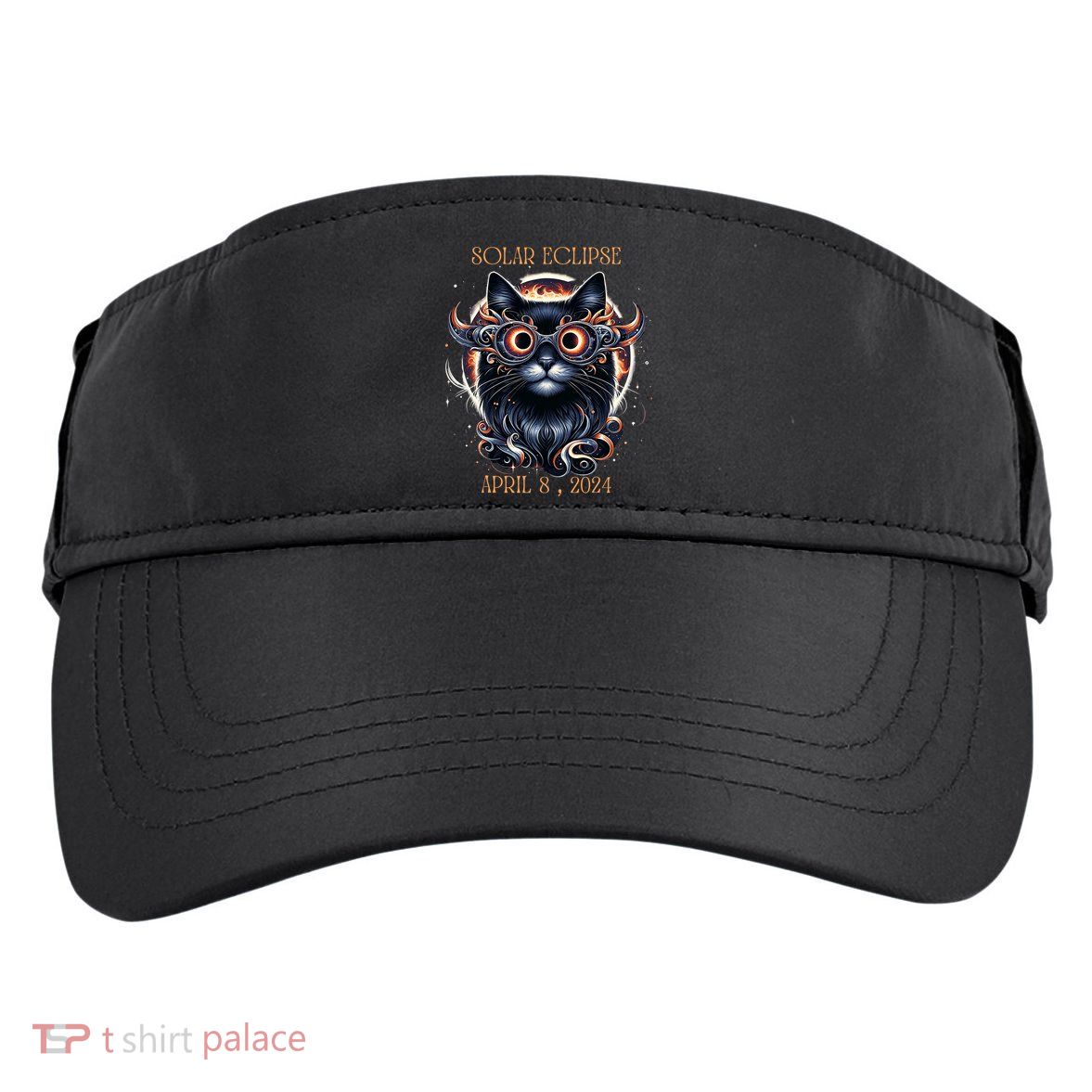 2024 Solar Eclipse Fantasy Cat Wearing Solar Eclipse Glasses Adult Drive Performance Visor