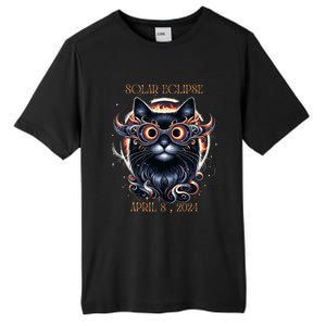 2024 Solar Eclipse Fantasy Cat Wearing Solar Eclipse Glasses Tall Fusion ChromaSoft Performance T-Shirt