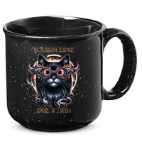 2024 Solar Eclipse Fantasy Cat Wearing Solar Eclipse Glasses 15oz Campfire Ceramic Mug