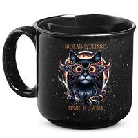 2024 Solar Eclipse Fantasy Cat Wearing Solar Eclipse Glasses 15oz Campfire Ceramic Mug
