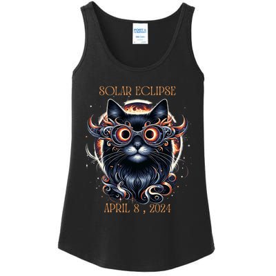 2024 Solar Eclipse Fantasy Cat Wearing Solar Eclipse Glasses Ladies Essential Tank