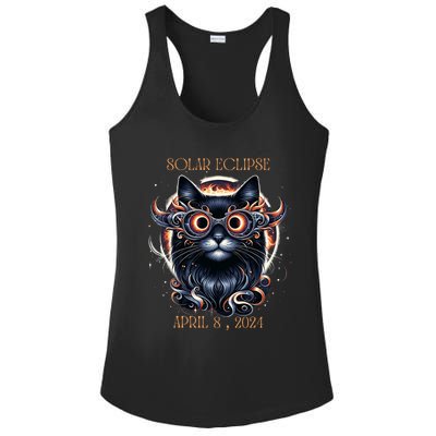 2024 Solar Eclipse Fantasy Cat Wearing Solar Eclipse Glasses Ladies PosiCharge Competitor Racerback Tank