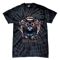 2024 Solar Eclipse Fantasy Cat Wearing Solar Eclipse Glasses Tie-Dye T-Shirt