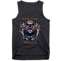 2024 Solar Eclipse Fantasy Cat Wearing Solar Eclipse Glasses Tank Top