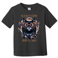 2024 Solar Eclipse Fantasy Cat Wearing Solar Eclipse Glasses Toddler T-Shirt