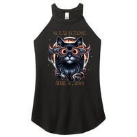 2024 Solar Eclipse Fantasy Cat Wearing Solar Eclipse Glasses Women’s Perfect Tri Rocker Tank