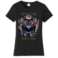 2024 Solar Eclipse Fantasy Cat Wearing Solar Eclipse Glasses Women's T-Shirt