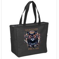2024 Solar Eclipse Fantasy Cat Wearing Solar Eclipse Glasses Zip Tote Bag
