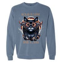 2024 Solar Eclipse Fantasy Cat Wearing Solar Eclipse Glasses Garment-Dyed Sweatshirt