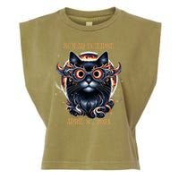 2024 Solar Eclipse Fantasy Cat Wearing Solar Eclipse Glasses Garment-Dyed Women's Muscle Tee