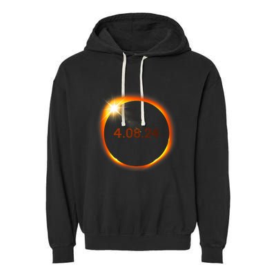 2024 Solar Eclipse American Totality Spring 4.08.24 Garment-Dyed Fleece Hoodie