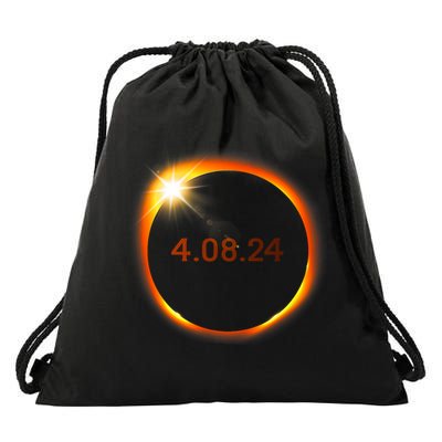 2024 Solar Eclipse American Totality Spring 4.08.24 Drawstring Bag