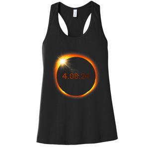 2024 Solar Eclipse American Totality Spring 4.08.24 Women's Racerback Tank