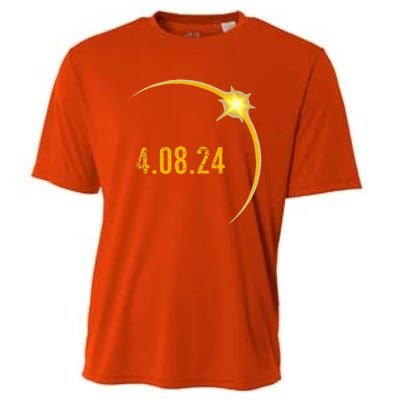 2024 Solar Eclipse American Totality Spring 4.08.24 Cooling Performance Crew T-Shirt