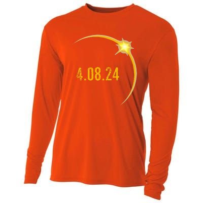 2024 Solar Eclipse American Totality Spring 4.08.24 Cooling Performance Long Sleeve Crew