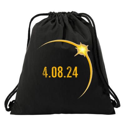 2024 Solar Eclipse American Totality Spring 4.08.24 Drawstring Bag