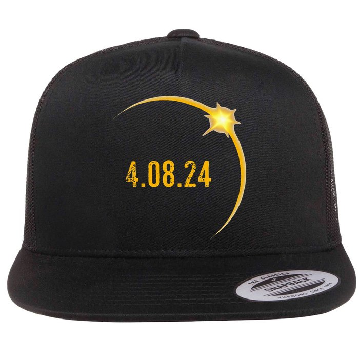 2024 Solar Eclipse American Totality Spring 4.08.24 Flat Bill Trucker Hat