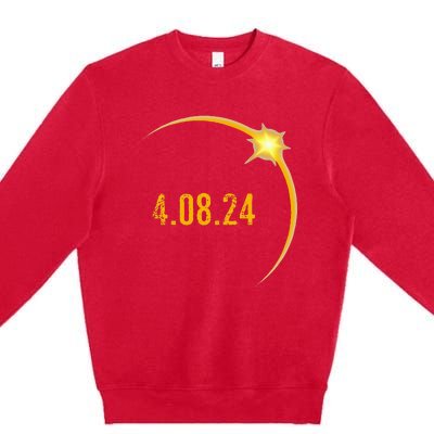 2024 Solar Eclipse American Totality Spring 4.08.24 Premium Crewneck Sweatshirt