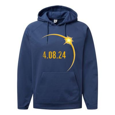 2024 Solar Eclipse American Totality Spring 4.08.24 Performance Fleece Hoodie