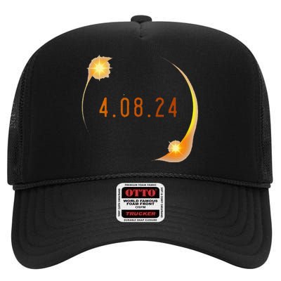 2024 Solar Eclipse American Totality Spring 4.08.24 High Crown Mesh Back Trucker Hat