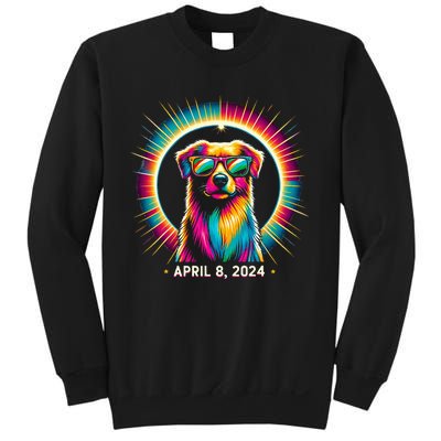 2024 Solar Eclipse dog Wearing Solar Eclipse Glasses Sweatshirt