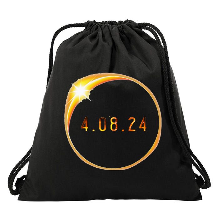 2024 Solar Eclipse American Totality Spring 4.08.24 Drawstring Bag