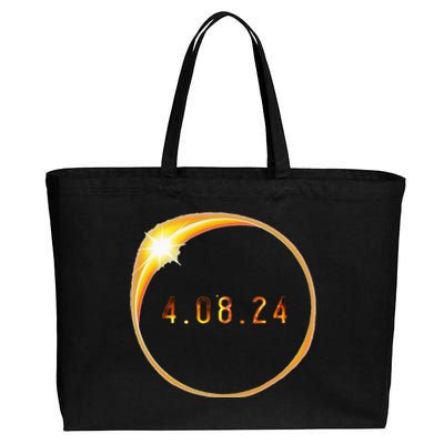 2024 Solar Eclipse American Totality Spring 4.08.24 Cotton Canvas Jumbo Tote