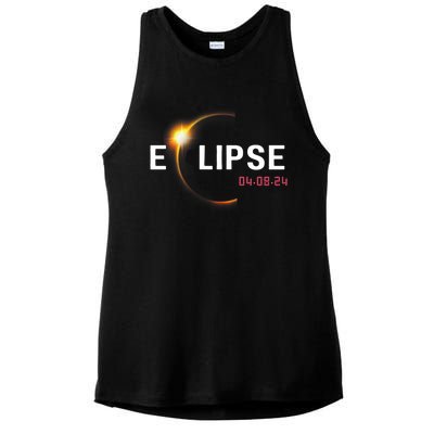 2024 Solar Eclipse 2024 04.08.24 Eclipse Ladies PosiCharge Tri-Blend Wicking Tank