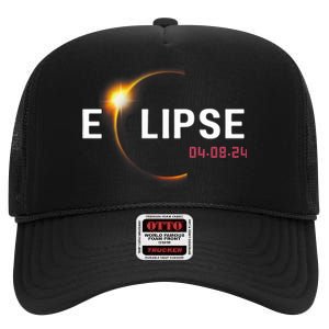 2024 Solar Eclipse 2024 04.08.24 Eclipse High Crown Mesh Back Trucker Hat