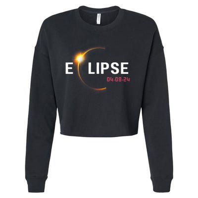 2024 Solar Eclipse 2024 04.08.24 Eclipse Cropped Pullover Crew