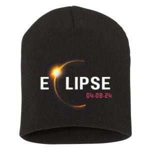 2024 Solar Eclipse 2024 04.08.24 Eclipse Short Acrylic Beanie