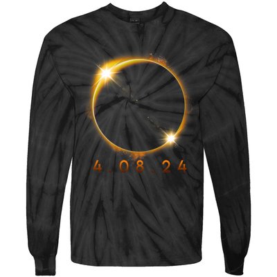 2024 Solar Eclipse 2024 040824 Eclipse Tie-Dye Long Sleeve Shirt