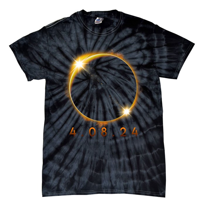 2024 Solar Eclipse 2024 040824 Eclipse Tie-Dye T-Shirt