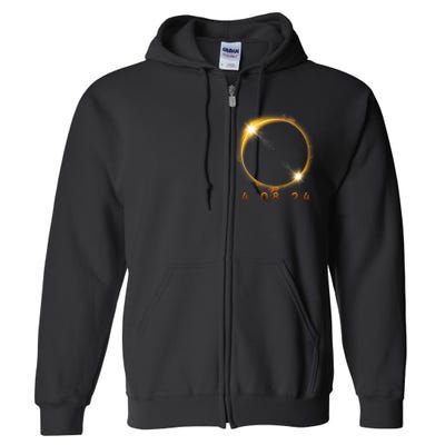 2024 Solar Eclipse 2024 040824 Eclipse Full Zip Hoodie