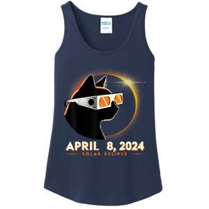 2024 Solar Eclipse Cat Wearing Solar Eclipse Glasses Ladies Essential Tank