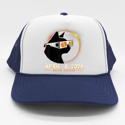 2024 Solar Eclipse Cat Wearing Solar Eclipse Glasses Trucker Hat