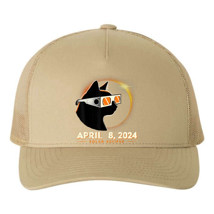 2024 Solar Eclipse Cat Wearing Solar Eclipse Glasses Yupoong Adult 5-Panel Trucker Hat