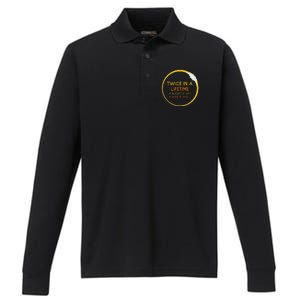 2024 Solar Eclipse 2024 040824 Eclipse Performance Long Sleeve Polo